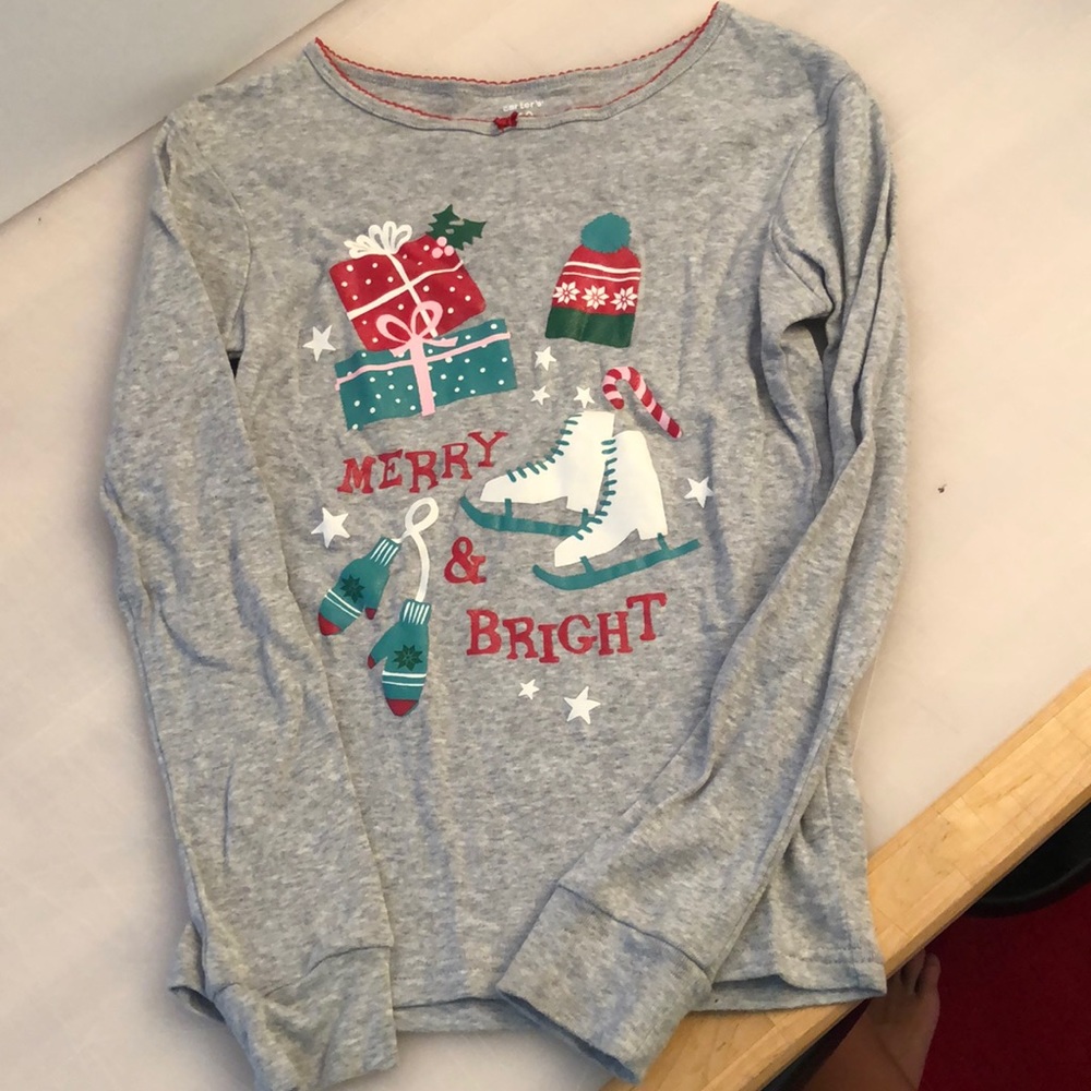 Long sleeve Christmas pajama shirt